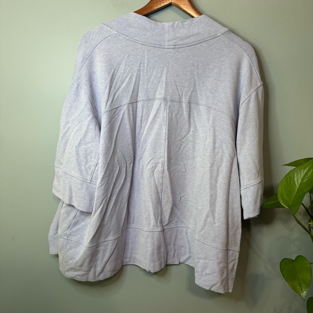 Athleta Lotus Textured Wrap Cardigan Light Blue Open Shrug. XXS/XS - Picture 8 of 11